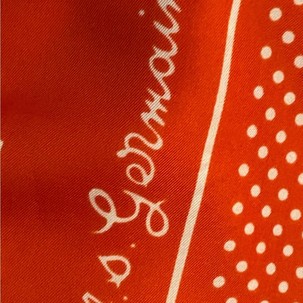 Vintage Crimson Red Germain Scarf 33 In Sq Excellent Condition